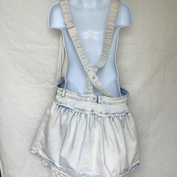 Jordache girl’s youth overalls bib denim jean skirt size Lg - Picture 5 of 7